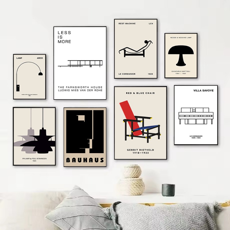 Interior Design Course - 클래식 파른스워스 하우스 바우하우스 디자인 추상