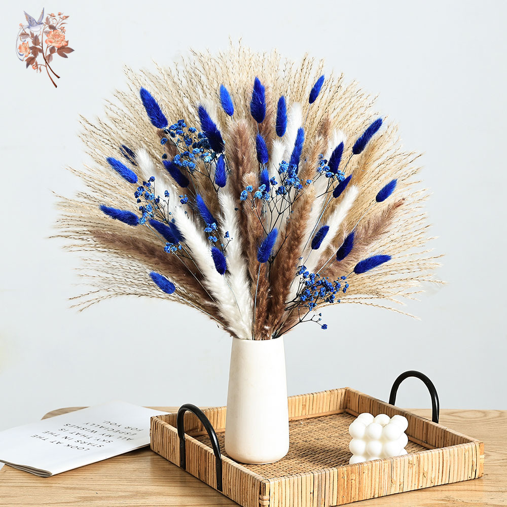 Interior Design Home Decor - 70 줄기 블루 푹신한 토끼 꼬리