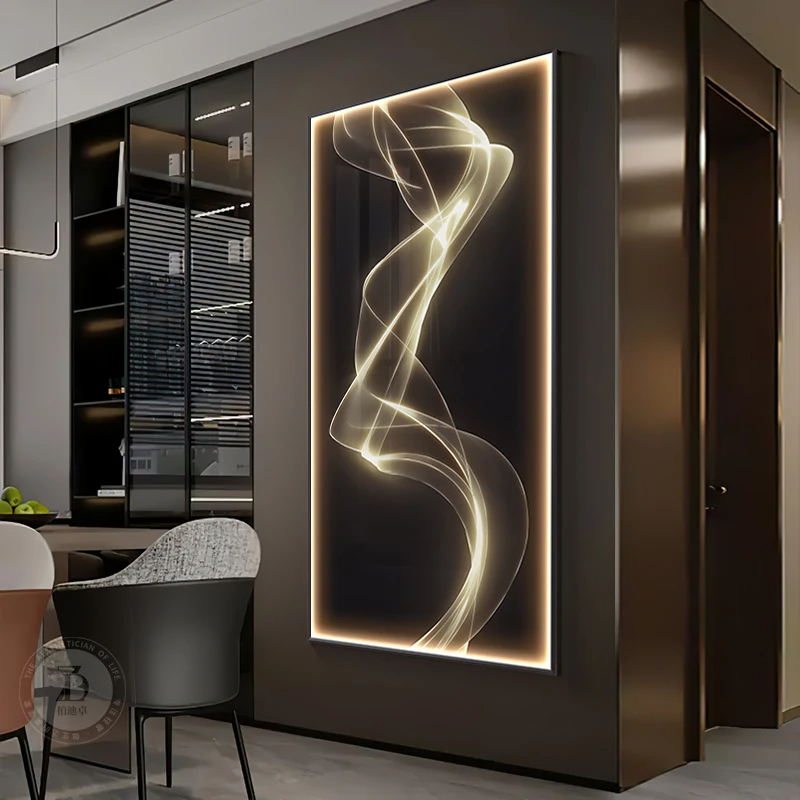 Interior Design Kitchen And Living Room - 현대 라인 벽 램프 디자이너 Led