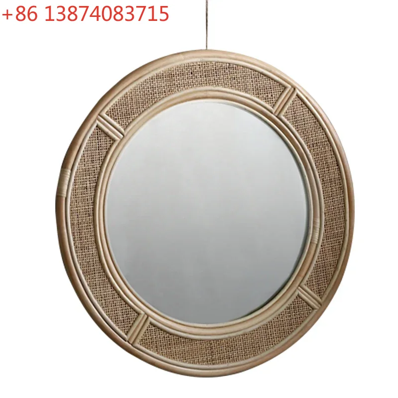 Rattan Mirror Round - 진짜 라탄 침대 & 아침식사 수제