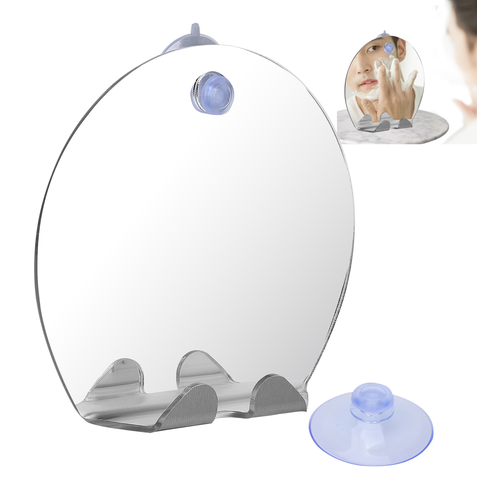 Rattan Mirror Round - 안개없는 욕실 면도 거울 안개없는 샤워