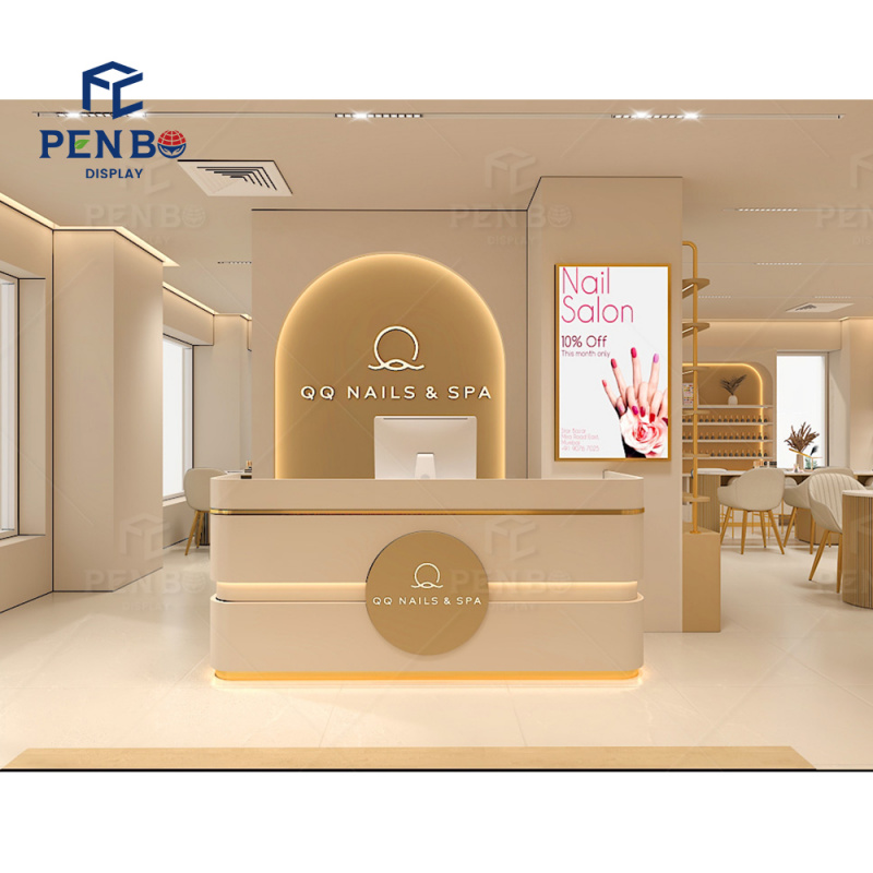 맞춤형 심플 스타일 네일 바 살롱 가구 나무 네일 디스 - Interior Design Nail Salon 리뷰 및 가격