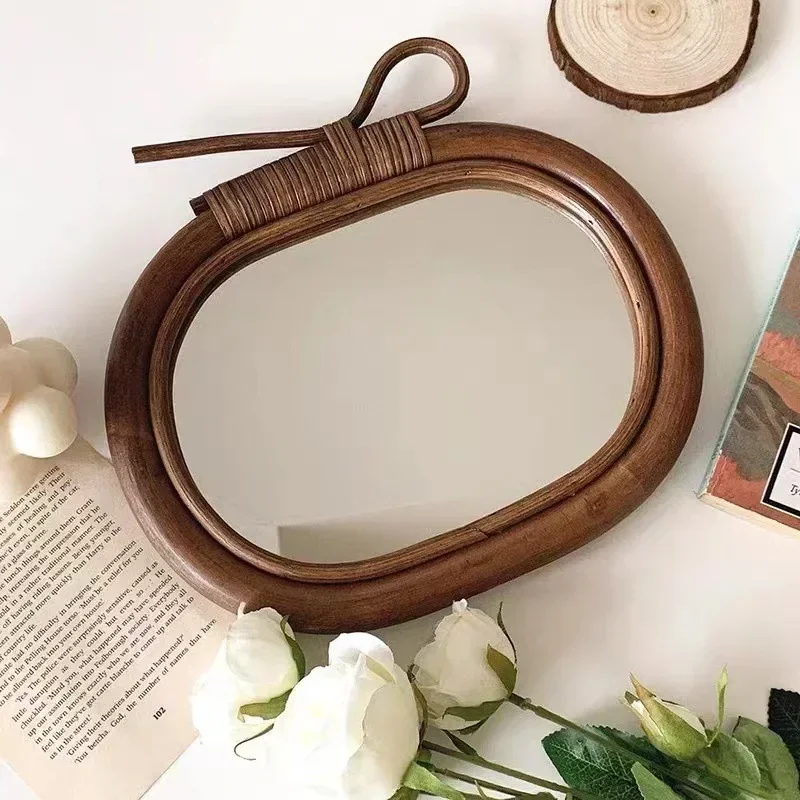 천연 라탄 원형 화장대 거울 거실 벽 장식 메이크업 거 - Rattan Mirror Round 리뷰 및 가격