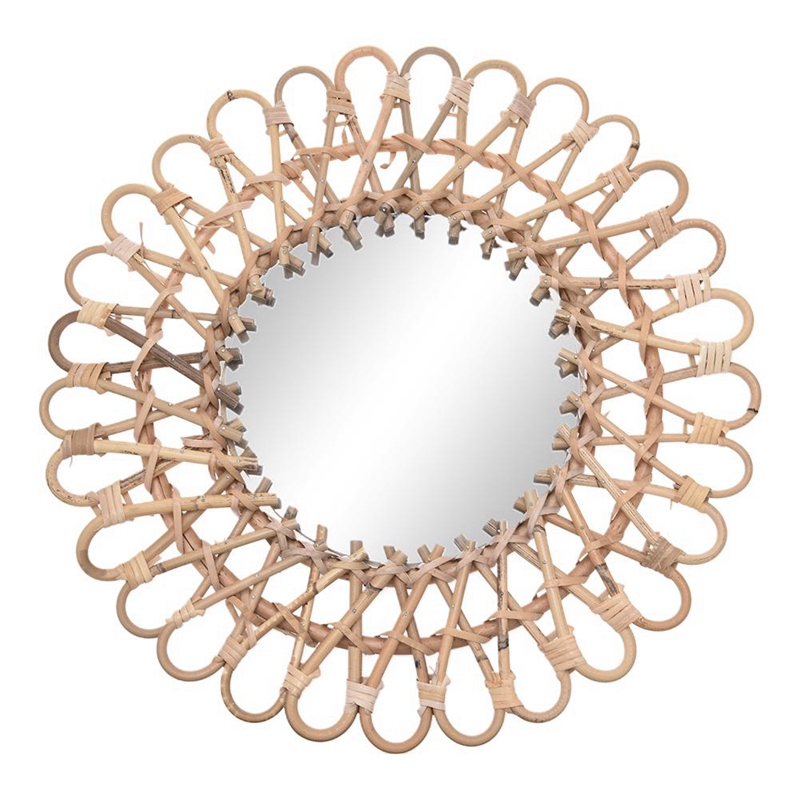 40Cm 북유럽 위커 벽걸이 거울 등나무 원형 드레싱  - Rattan Mirror Round 리뷰 및 가격