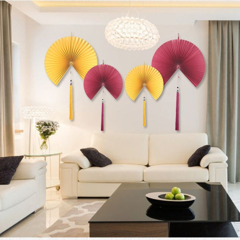 40/60/80cm 중국 스타일 장식 팬 TV 배경 벽 - Interior Design Home Decor 리뷰 및 가격