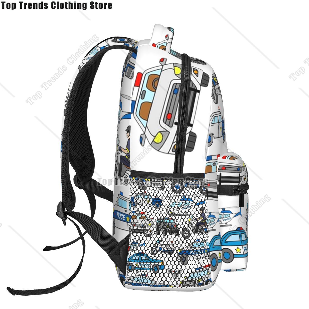 경찰 자동차 디자인 배낭 소년 소녀 Bookbag 학생 - Interior Design Course 리뷰 및 가격