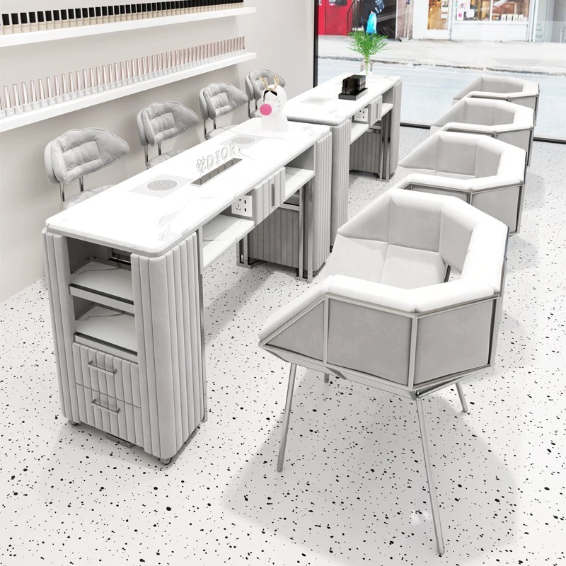 럭셔리 모던 베이지 네일 아트 가구 맞춤형 네일 아트  - Interior Design Nail Salon 리뷰 및 가격