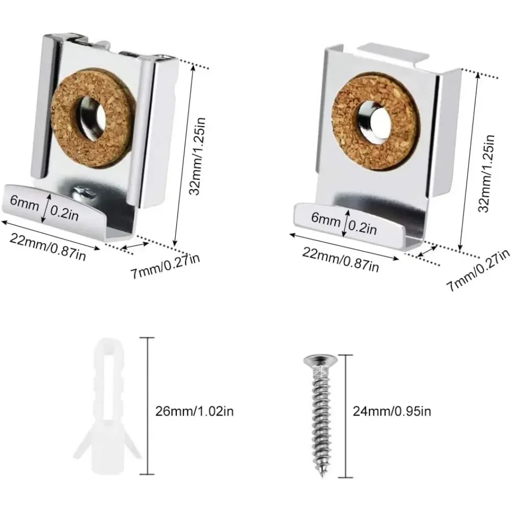 4pcs 크롬 미러 벽걸이 고정 키트 Frameless - Rattan Mirror Round 리뷰 및 가격