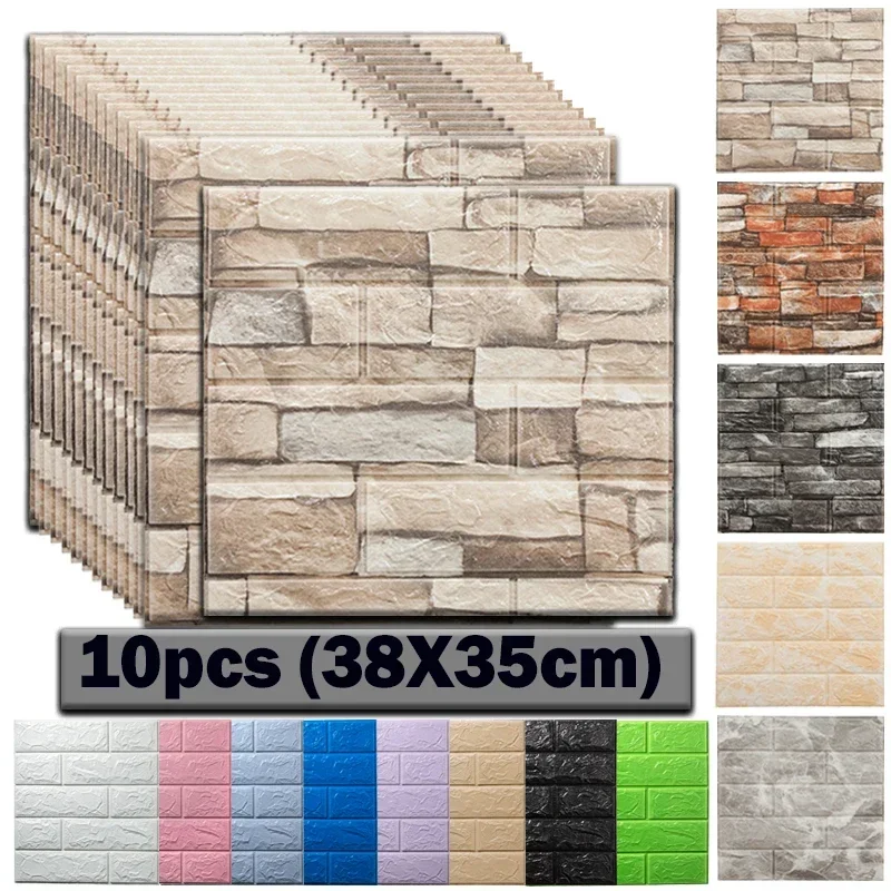 3D 폼 벽 데칼 자체 접착식 장식 패널 거실 침실 욕 - Interior Design Kitchen And Living Room 리뷰 및 가격