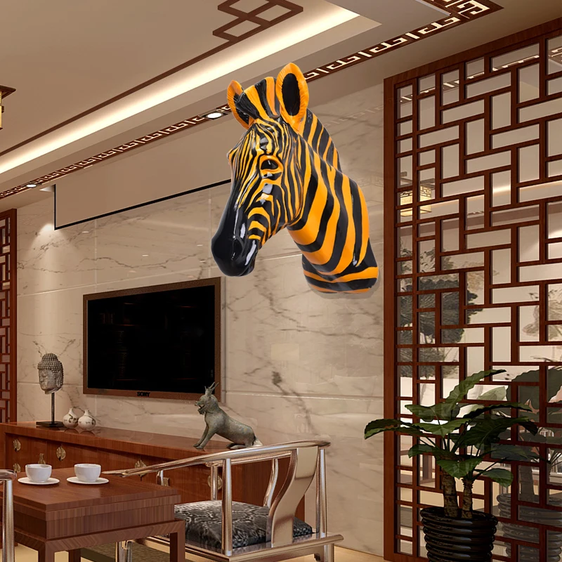MGT-벽 장식 조각 얼룩말 머리 동상, 홈 인테리어  - Interior Design Home Decor 리뷰 및 가격