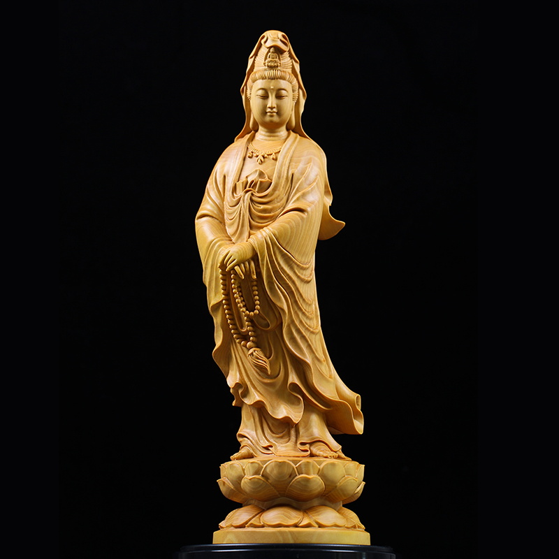 자연 사이프러스 Guanyin 부처님 장식 문자 동상, - Interior Design Home Decor 리뷰 및 가격