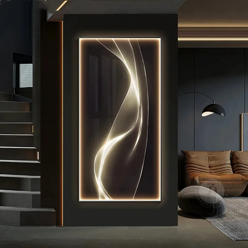 현대 라인 벽 램프 디자이너 Led 조명 인테리어 그림 - Interior Design Kitchen And Living Room 리뷰 및 가격