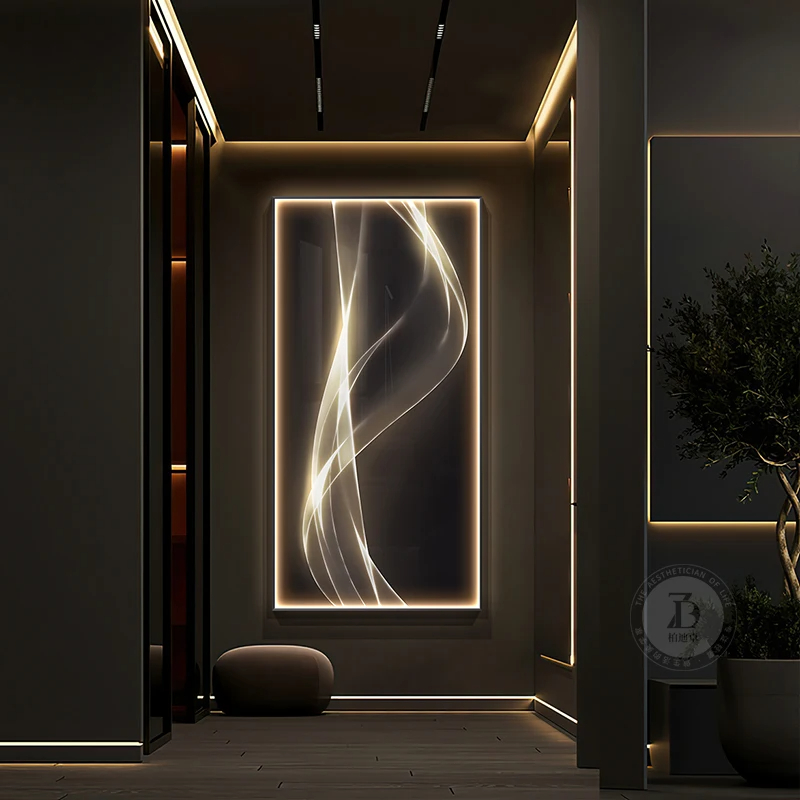 현대 라인 벽 램프 디자이너 Led 조명 인테리어 그림 - Interior Design Kitchen And Living Room 리뷰 및 가격