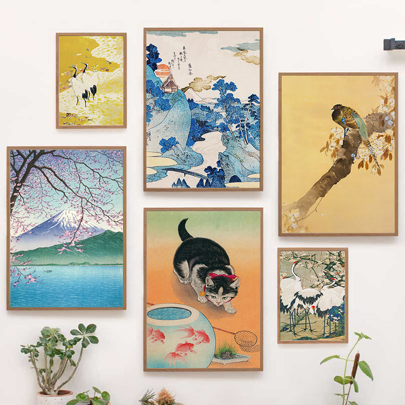일본 가츠시카 호쿠사이 캔버스 회화 벽 예술 포스터 프 - Interior Design Home Decor 리뷰 및 가격