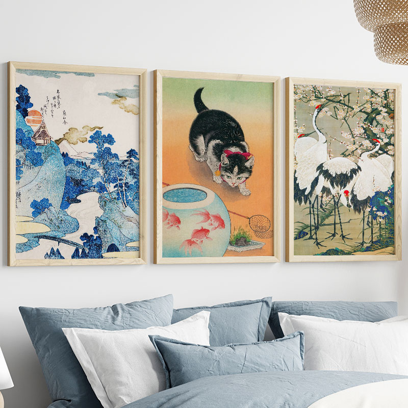 일본 가츠시카 호쿠사이 캔버스 회화 벽 예술 포스터 프 - Interior Design Home Decor 리뷰 및 가격