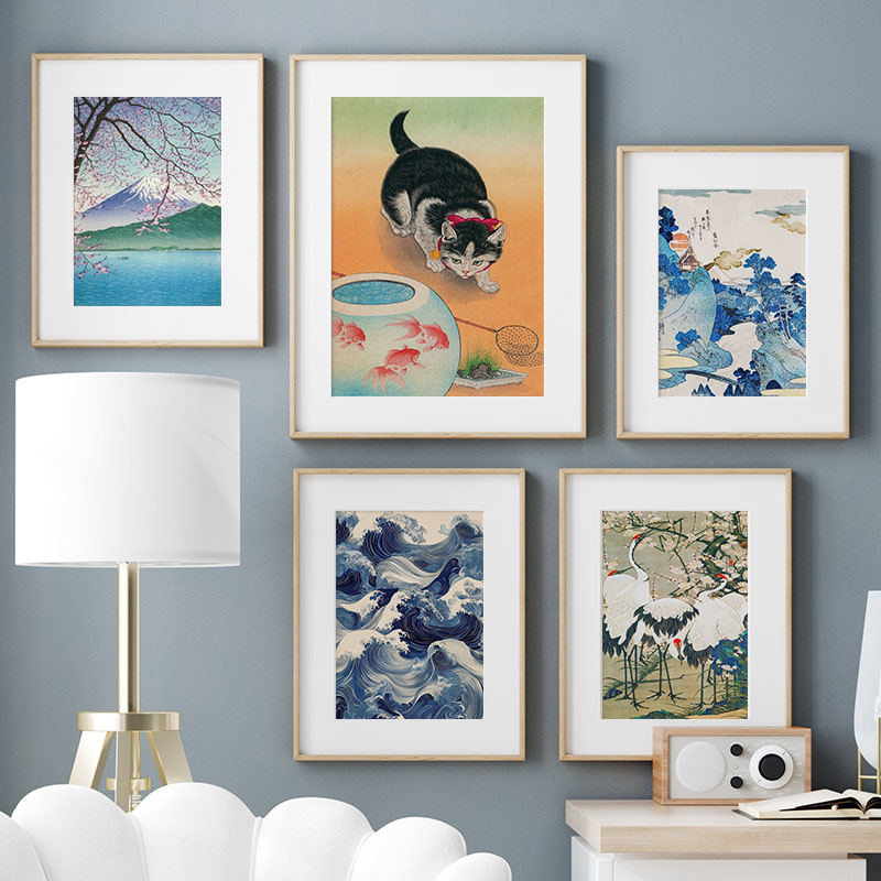 일본 가츠시카 호쿠사이 캔버스 회화 벽 예술 포스터 프 - Interior Design Home Decor 리뷰 및 가격