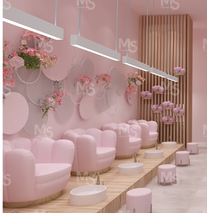 MS-DISPLAY 내구성 있는 네일 살롱 맞춤형 뷰티 - Interior Design Nail Salon 리뷰 및 가격