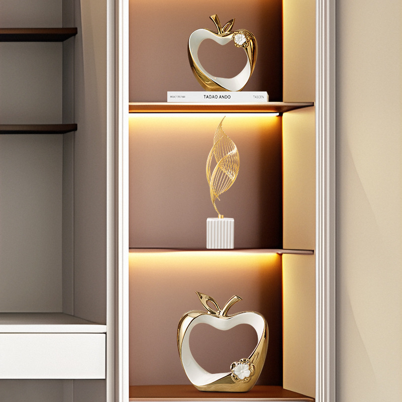 골든 할로우 세라믹 수공예, 애플 모델 조각, 크리스탈 - Interior Design Home Decor 리뷰 및 가격