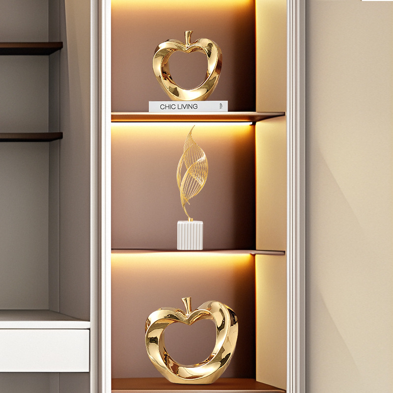 골든 할로우 세라믹 수공예, 애플 모델 조각, 크리스탈 - Interior Design Home Decor 리뷰 및 가격