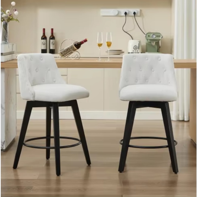모던 스타일 패브릭 바 스툴 검정색 다리 현대적인 인테 - Interior Design Kitchen And Living Room 리뷰 및 가격
